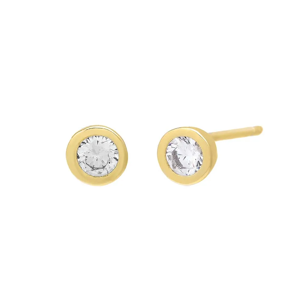 Bezel Stud Earring