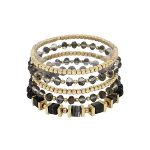 Black and Gold Bracelet Set