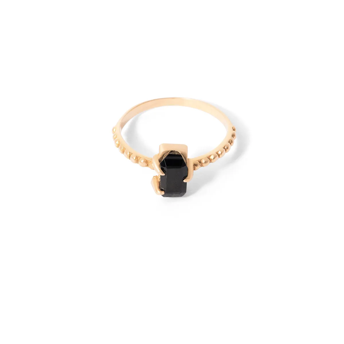 Black Baguette Gem Ring