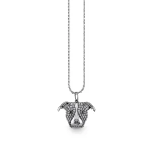 Black Rhodium & Diamond Pitbull Charm