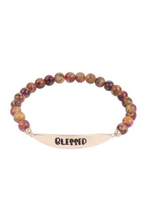 BLESSED NATURAL STONE STRETCH BRACELET