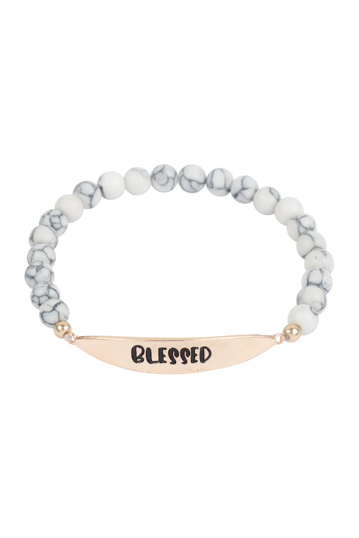 BLESSED NATURAL STONE STRETCH BRACELET