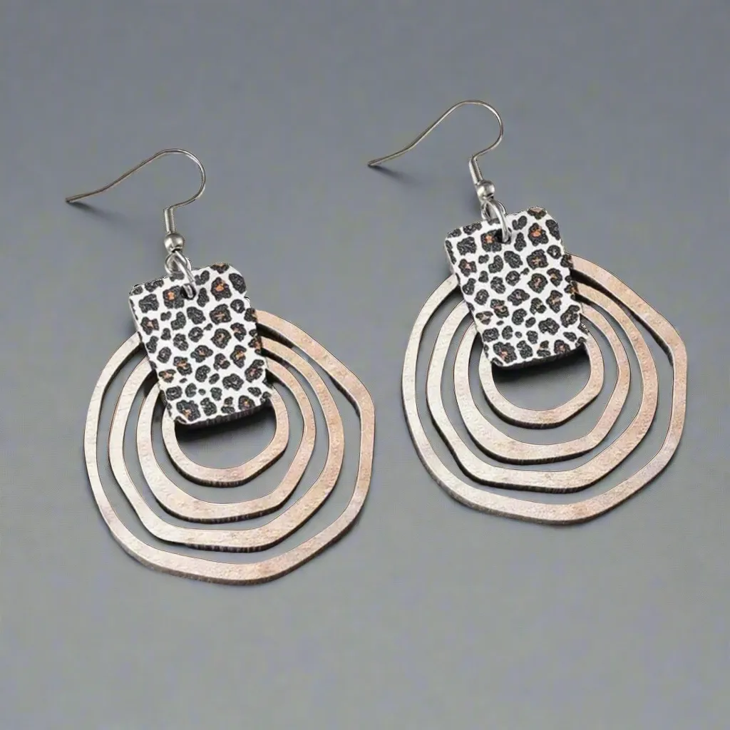 Boho Chic Leopard Earrings