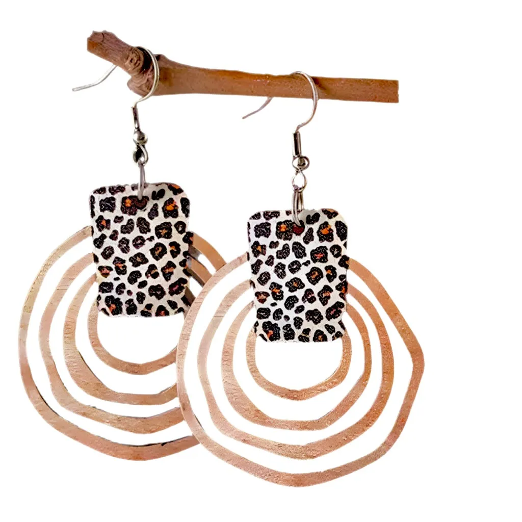 Boho Chic Leopard Earrings