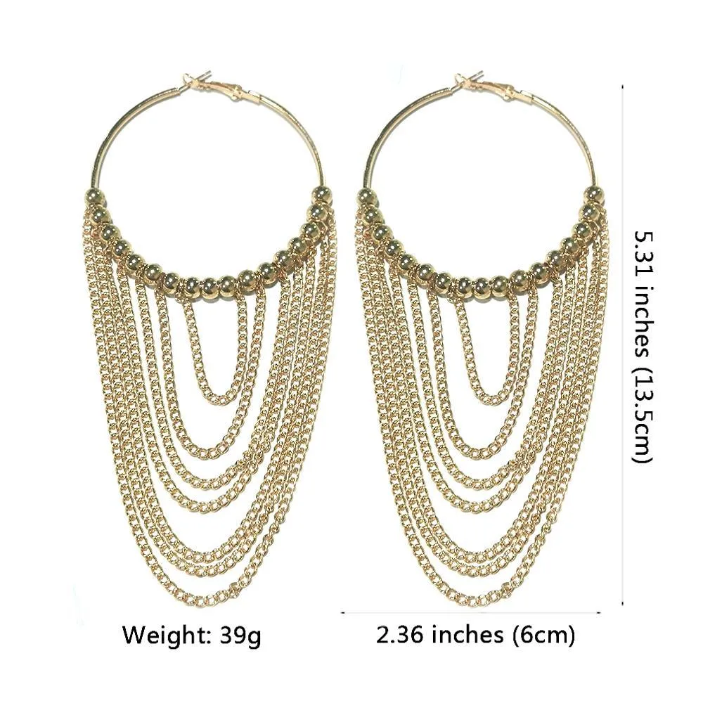 Boho Chic Round tassels Earrings