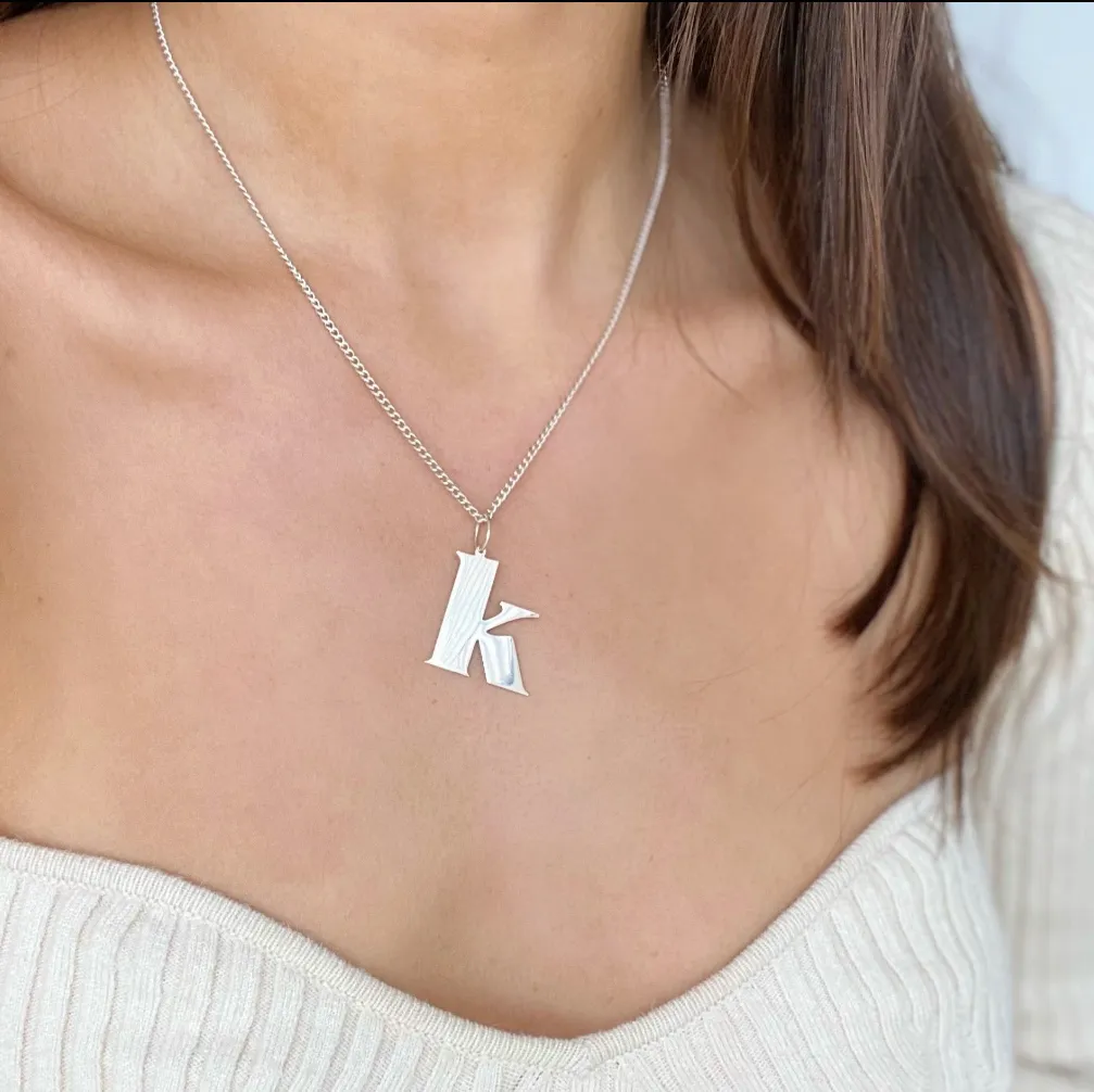 BOLD INITIAL/LETTERS  -  CHARM/PENDANT ONLY  1"