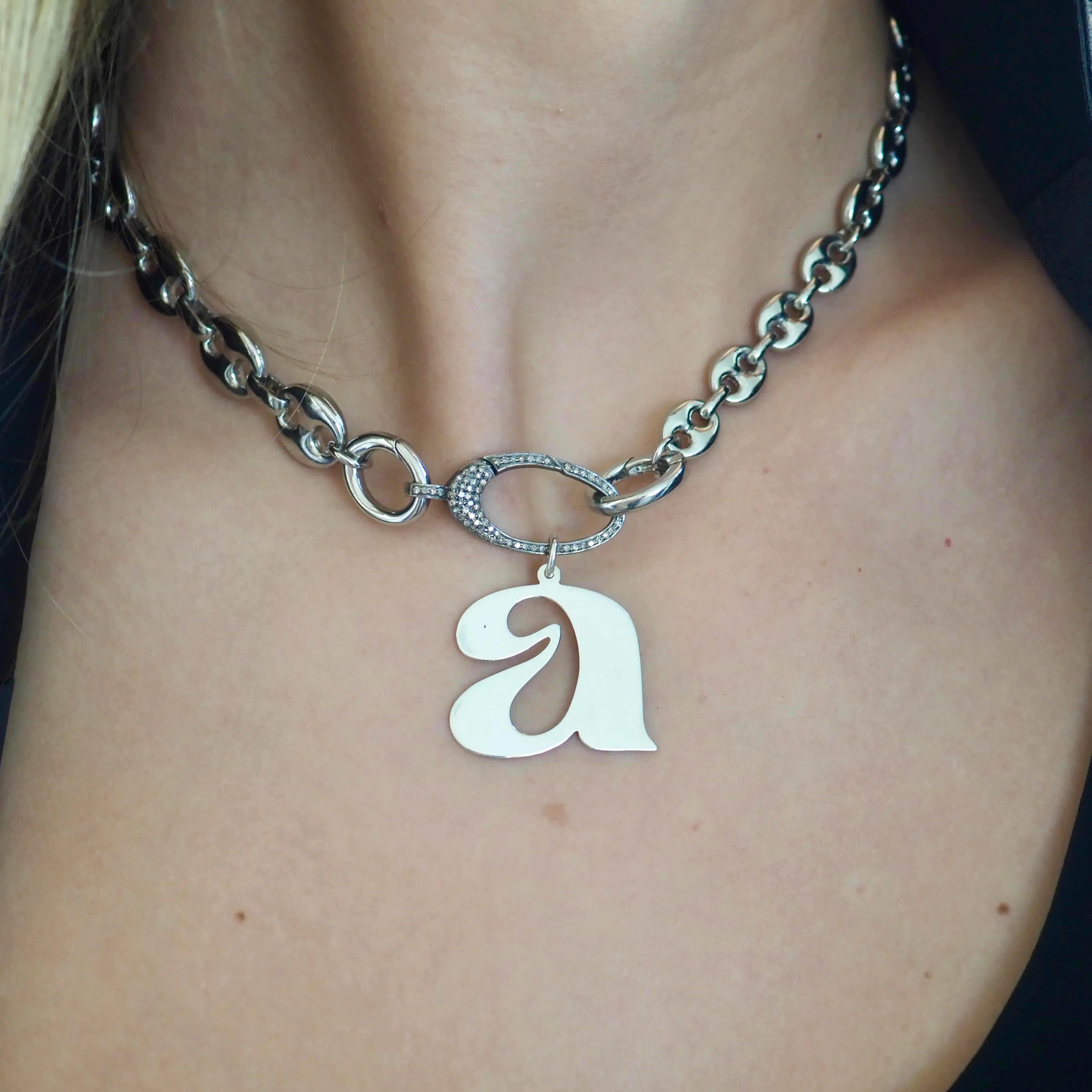 BOLD INITIAL/LETTERS  -  CHARM/PENDANT ONLY  1"