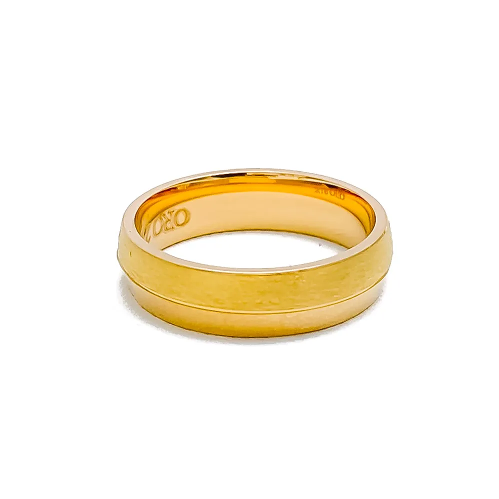 Bold Poised 21k Gold CZ Band