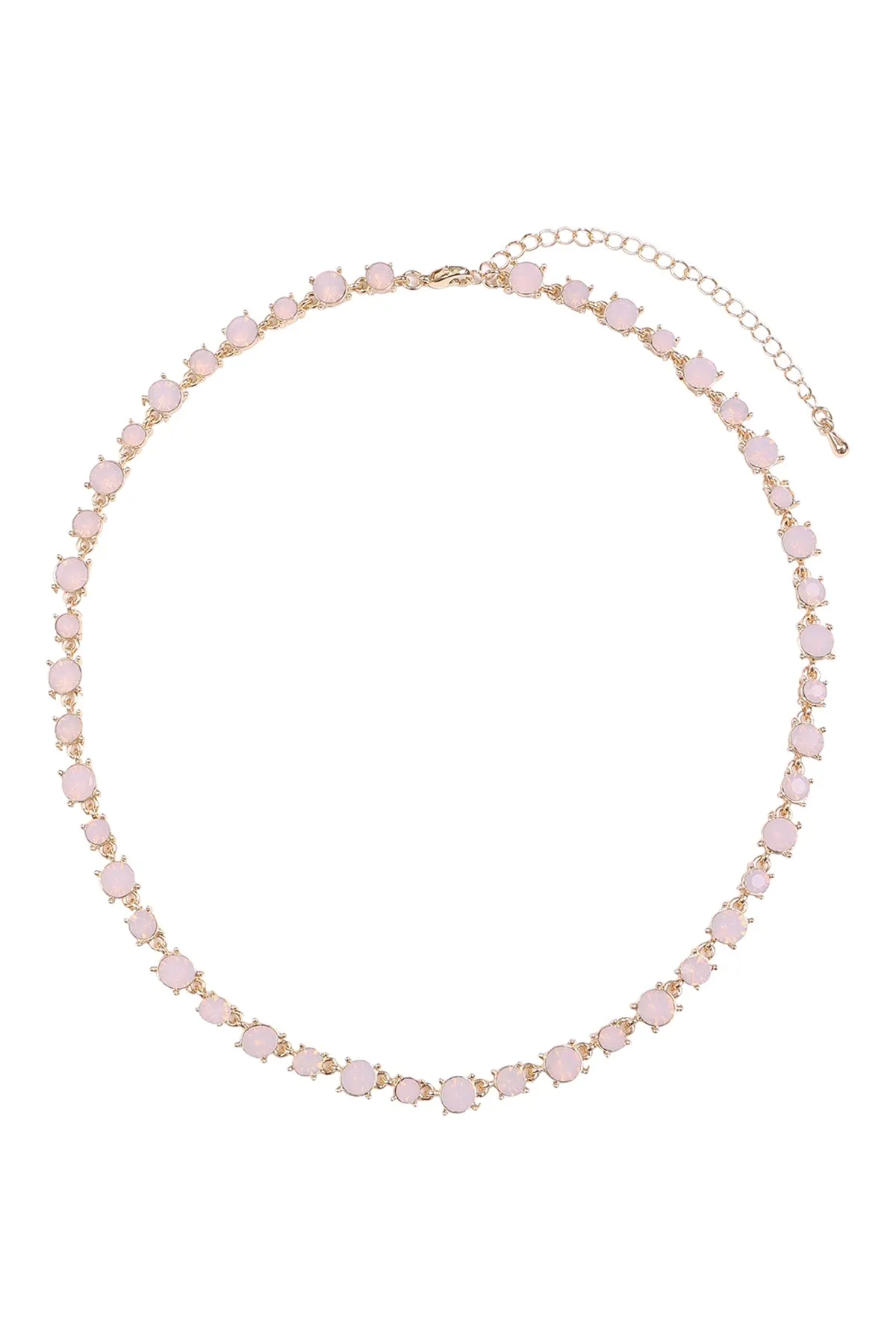 BOLD ROUND RHINESTONE CRYSTAL NECKLACE