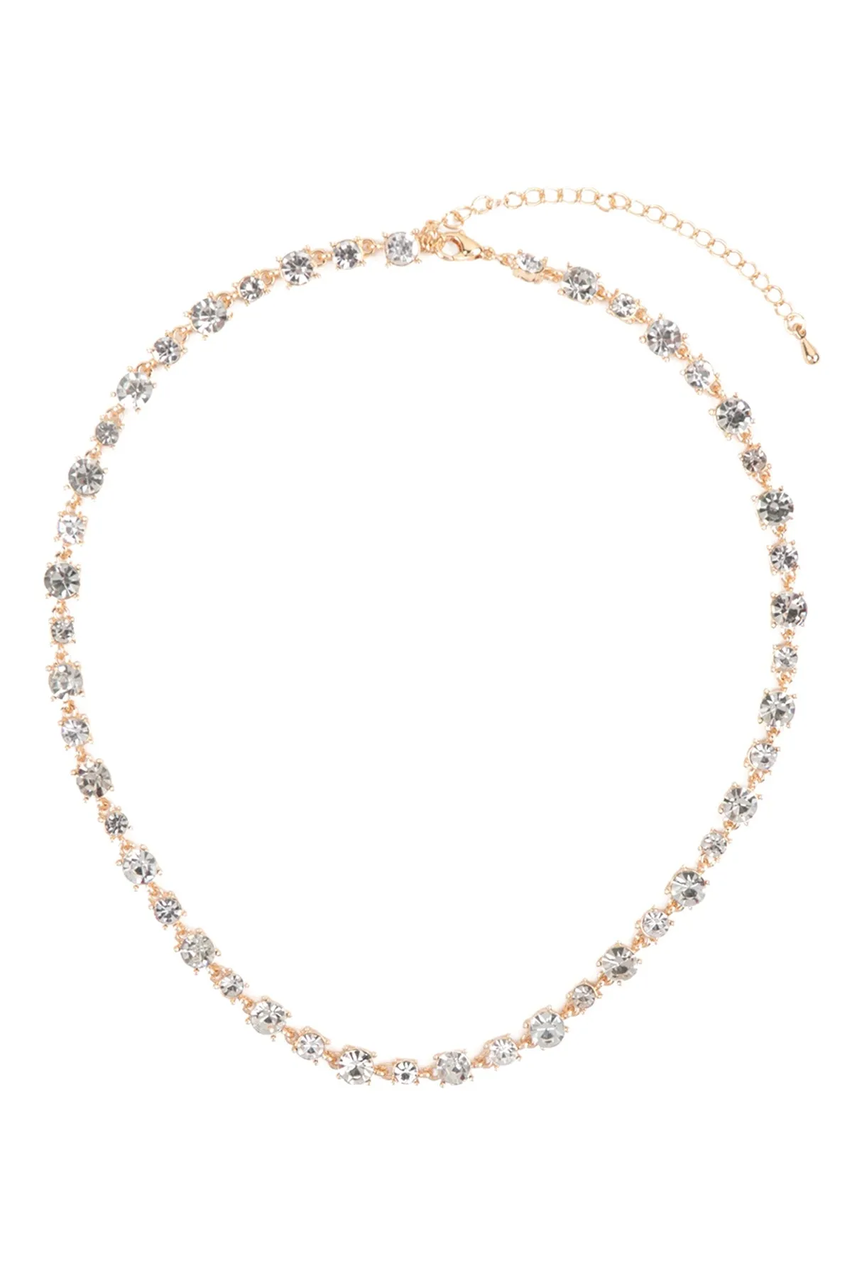 BOLD ROUND RHINESTONE CRYSTAL NECKLACE