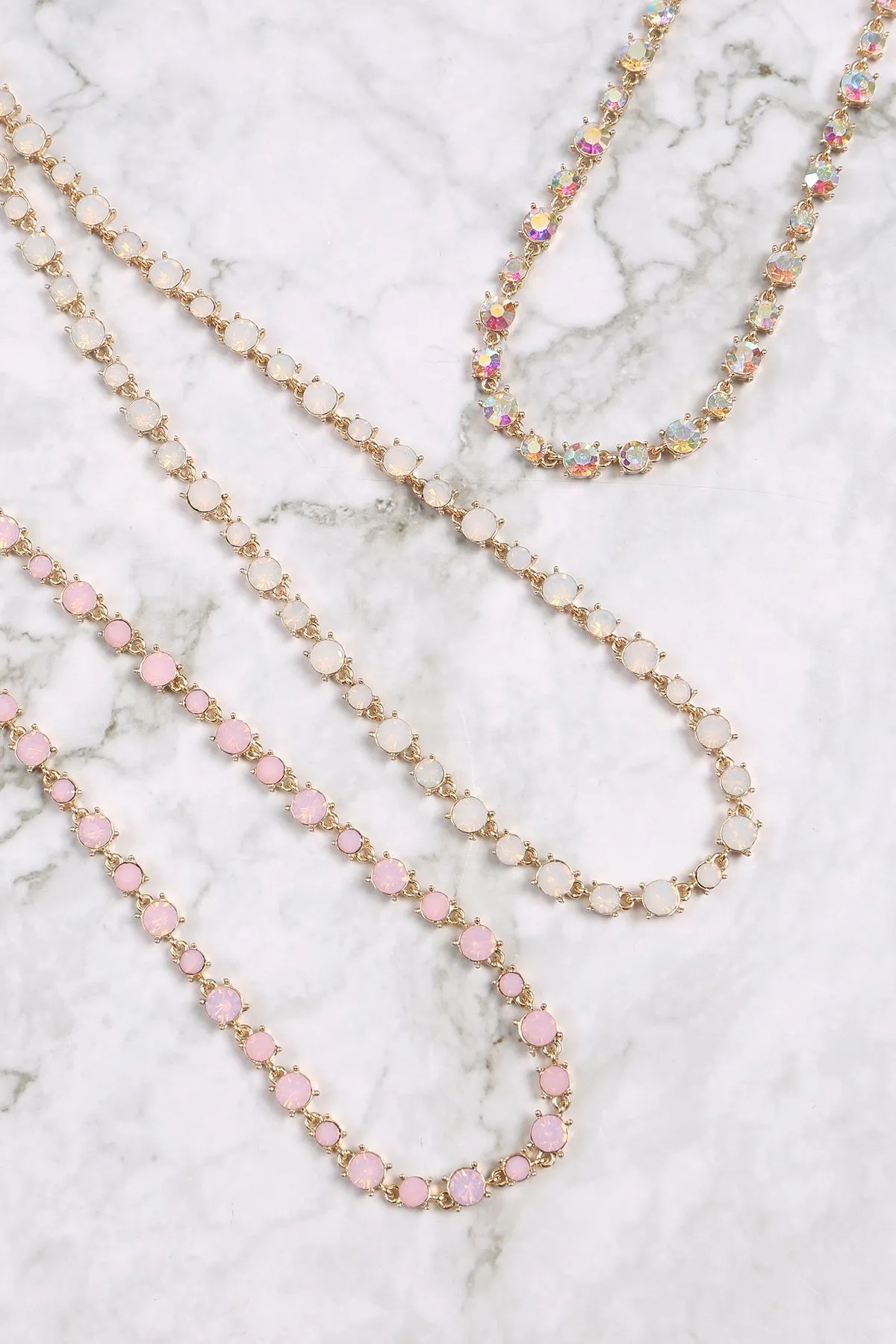 BOLD ROUND RHINESTONE CRYSTAL NECKLACE