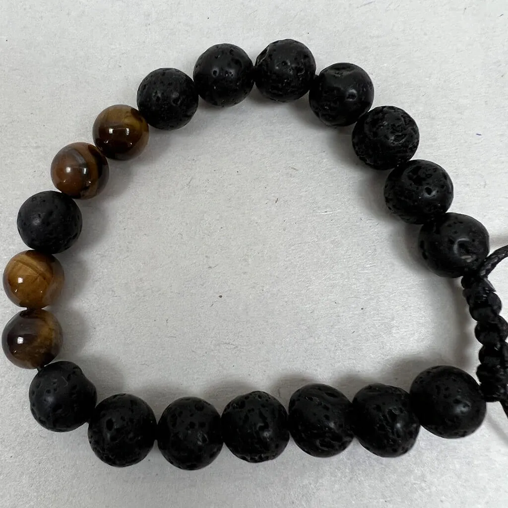 Bracelet, Lava Stone Style