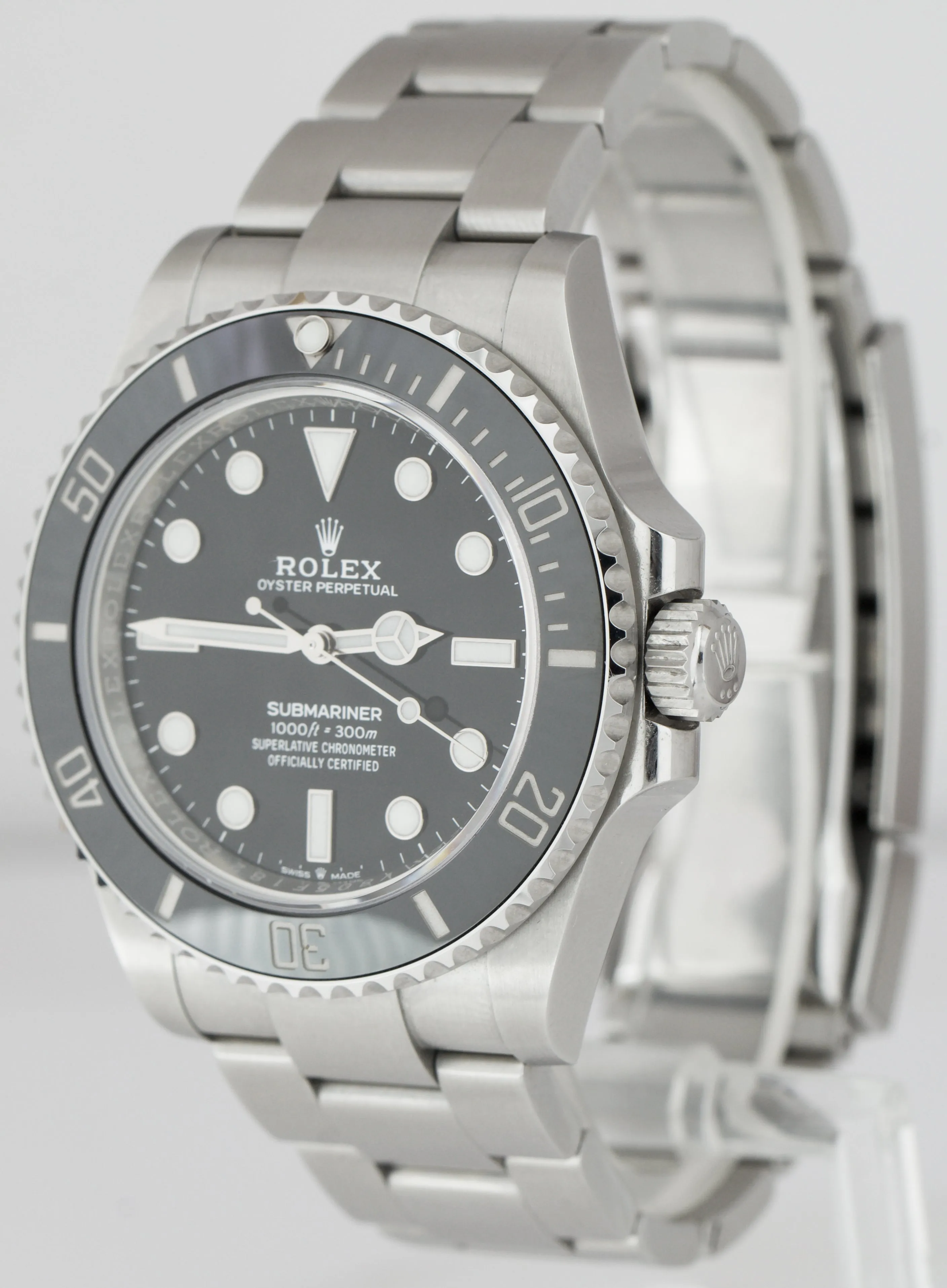 BRAND NEW OPEN CARD Rolex Submariner 41mm No-Date Black Ceramic Watch 124060 LN