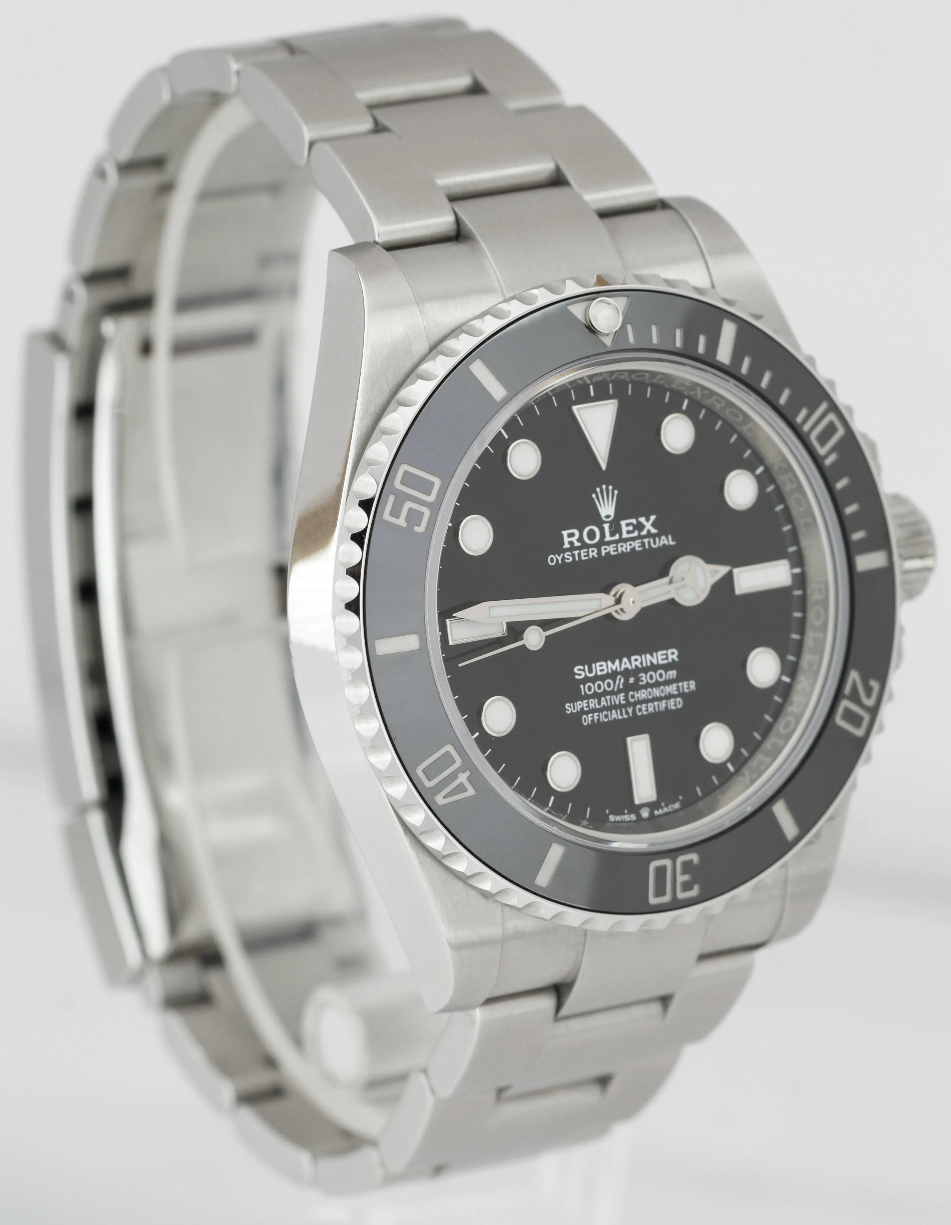 BRAND NEW OPEN CARD Rolex Submariner 41mm No-Date Black Ceramic Watch 124060 LN