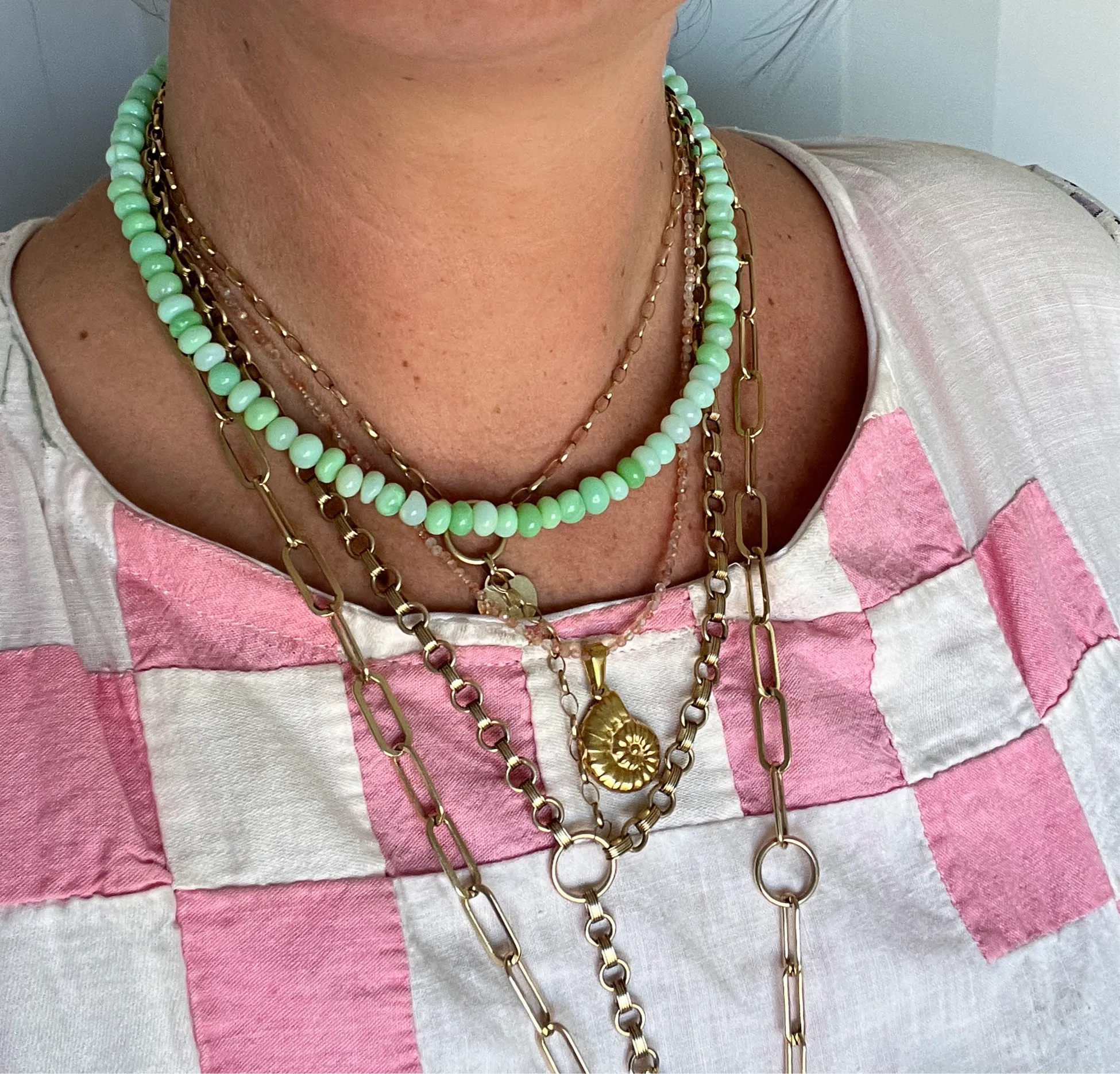 Bright green opal
