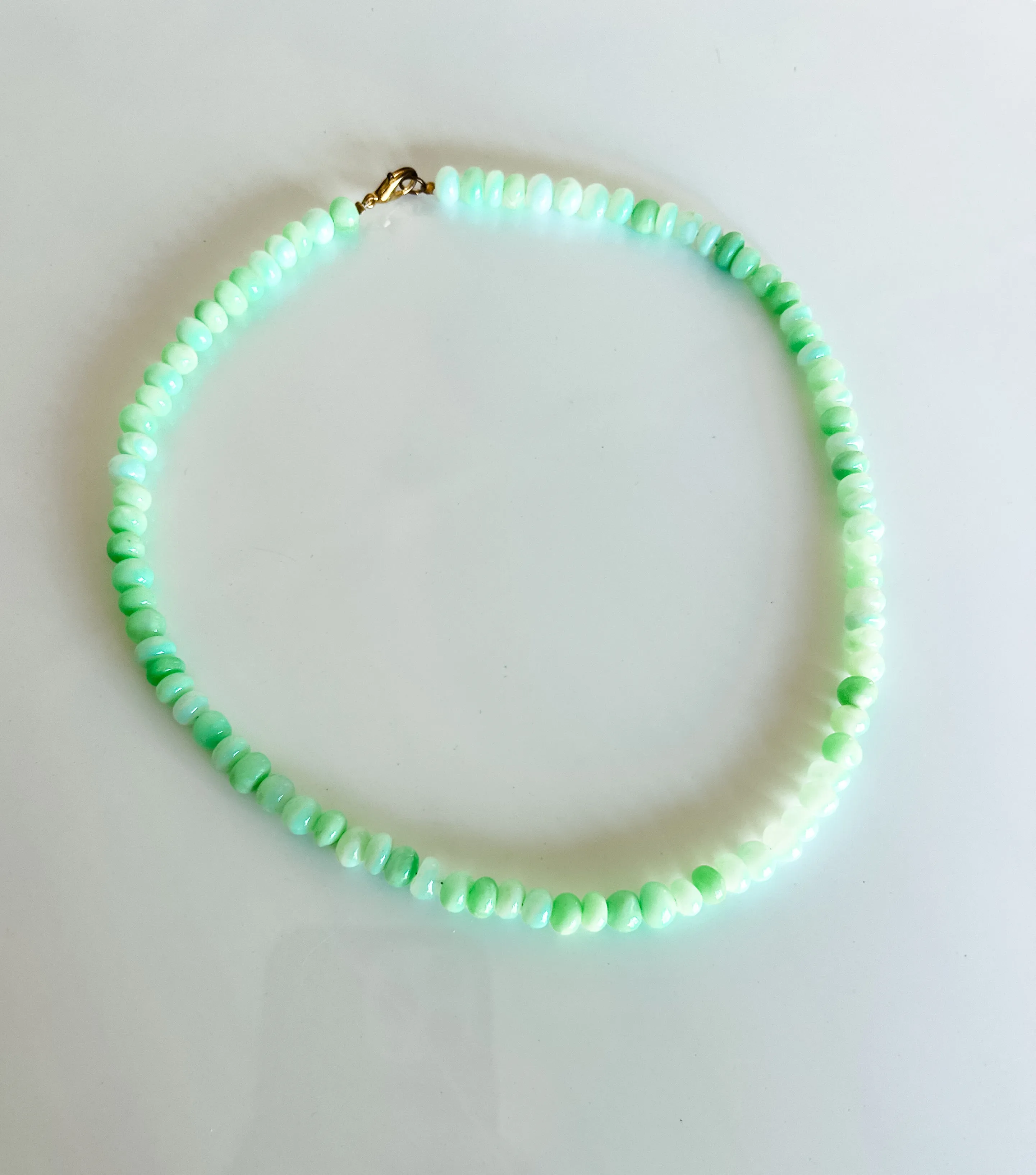 Bright green opal