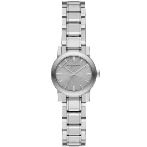 Burberry Classic Silver Stainless Steel Silver Dial Quartz Watch for Ladies - BU9230