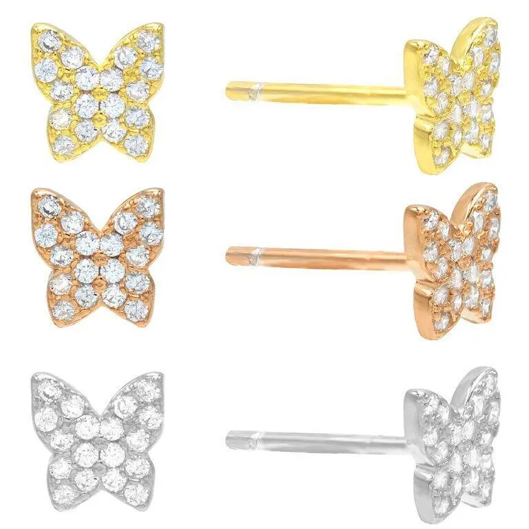 Butterfly Trio Stud Earring
