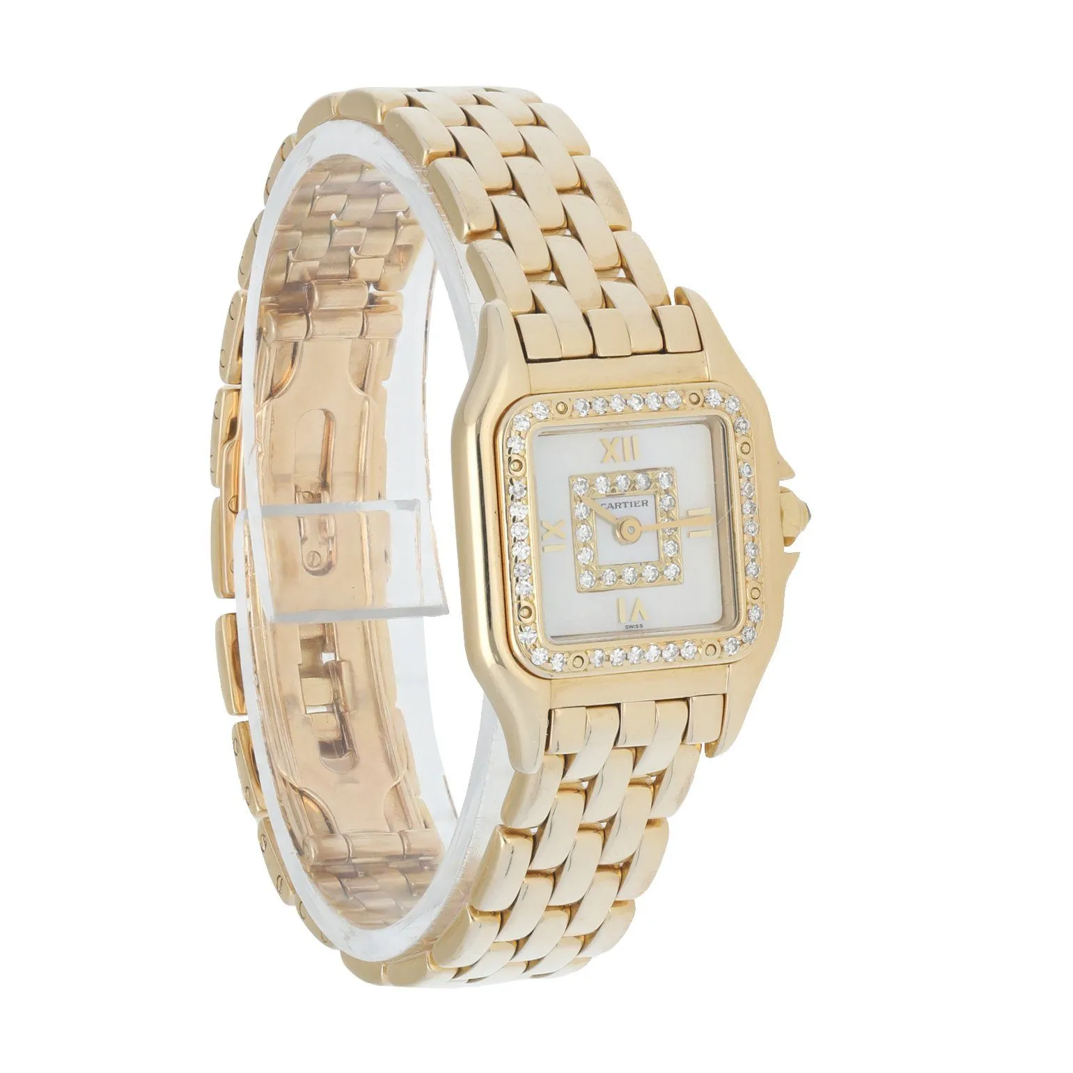 Cartier Panthere 18K Yellow Gold & Diamond dial Ladies Watch
