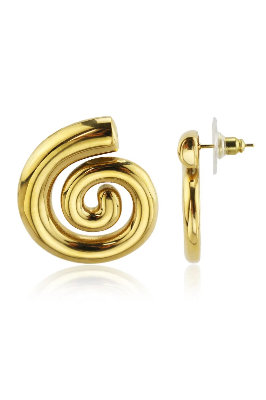 Celine Gold Spiral Earrings
