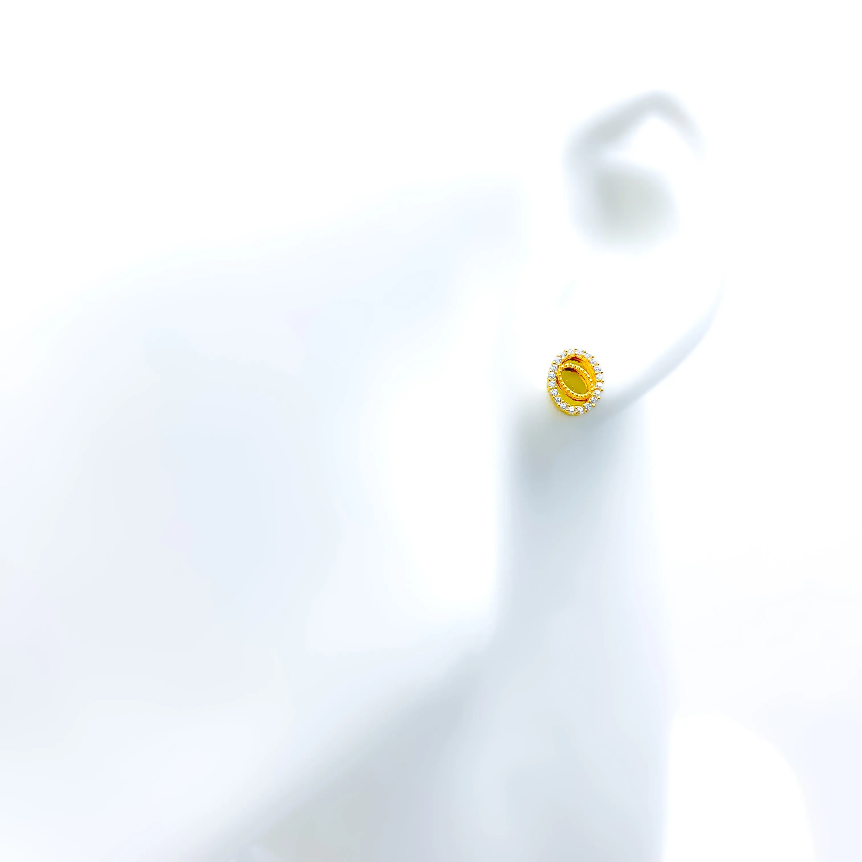 Charming Chic 21k Gold CZ Earrings