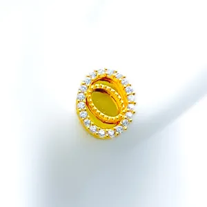 Charming Chic 21k Gold CZ Earrings