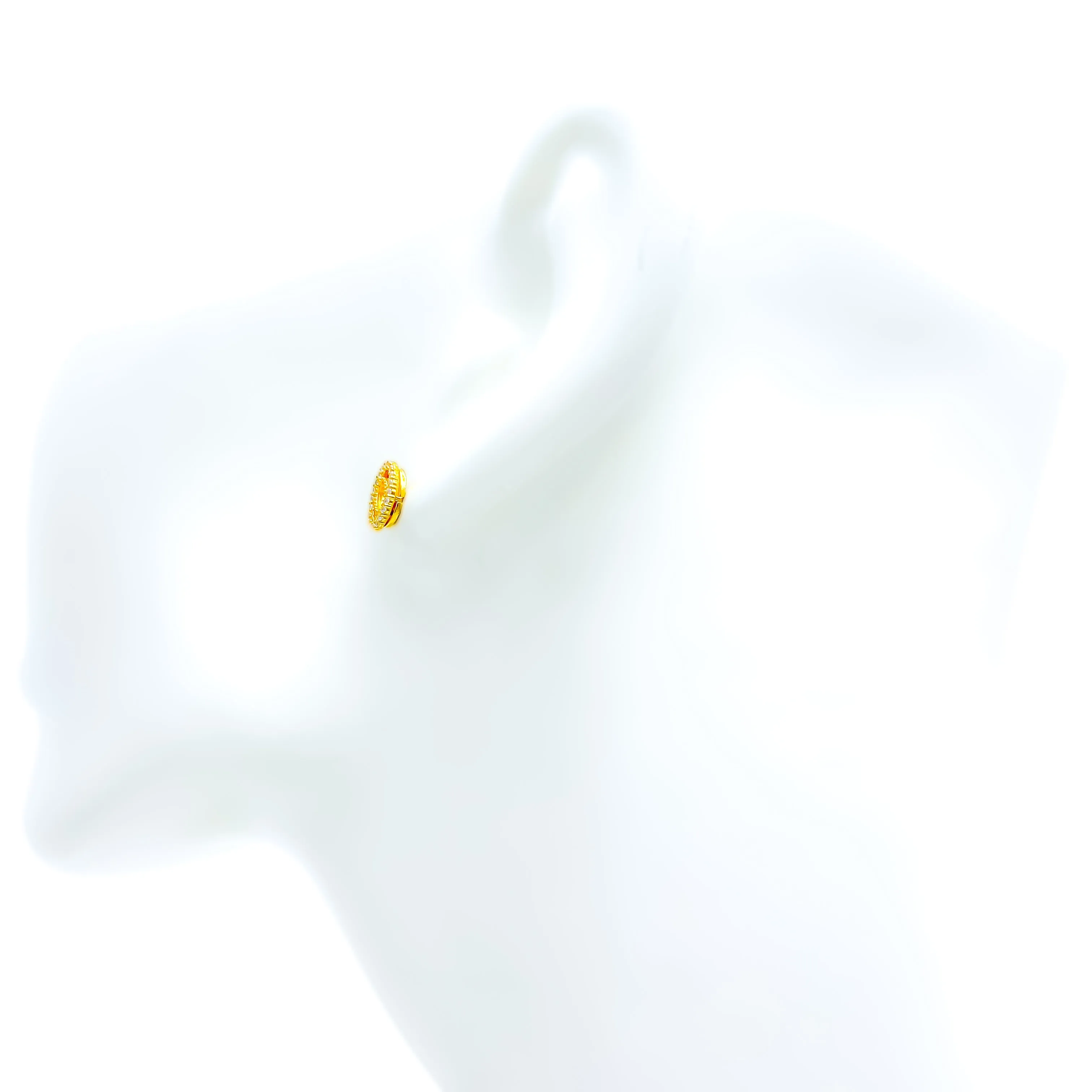 Charming Chic 21k Gold CZ Earrings