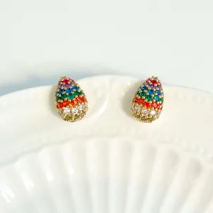 Chic Colorful Easter Egg Earrings