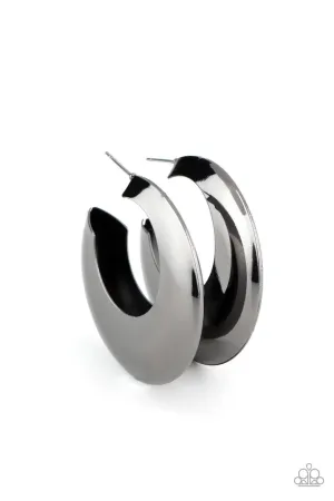 Chic CRESCENTO Black Paparazzi Earrings