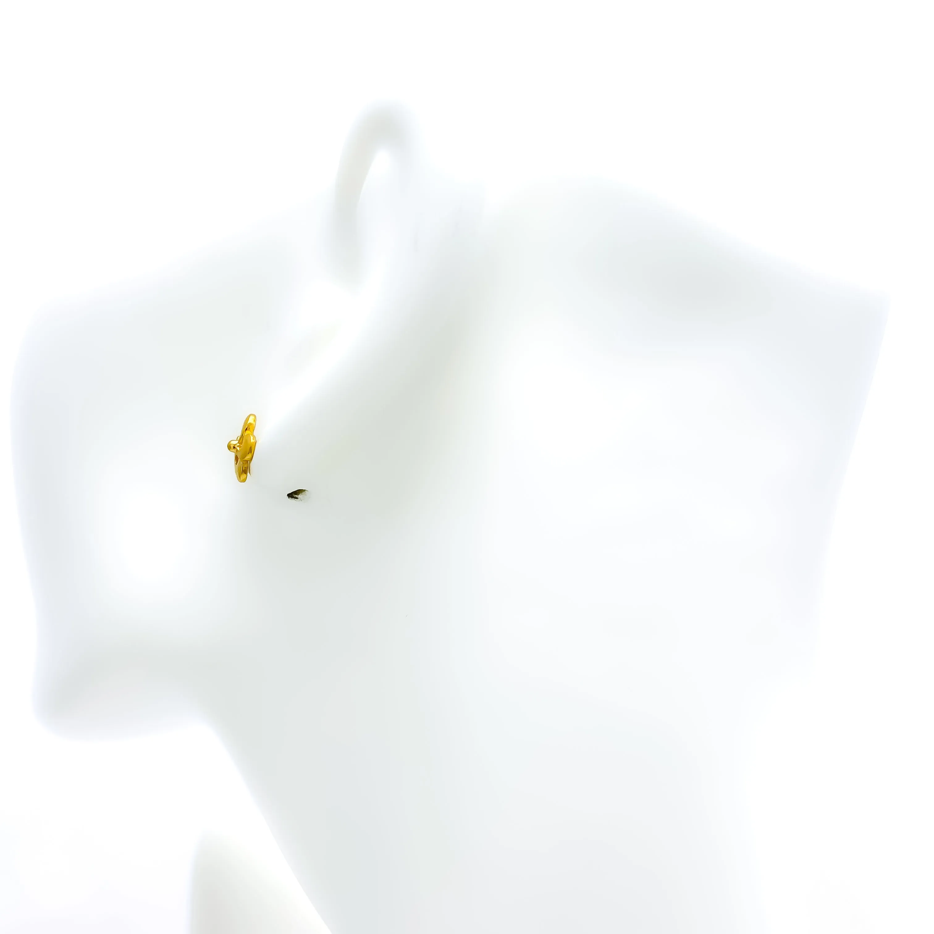 Chic Flower 22k Gold Top Earrings