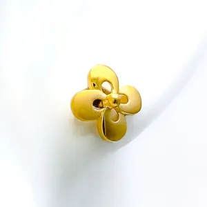 Chic Flower 22k Gold Top Earrings
