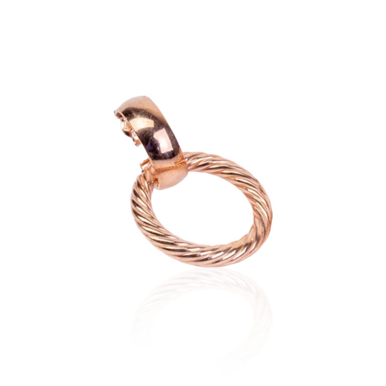 Chic Rose Gold Tube Dangling Earrings