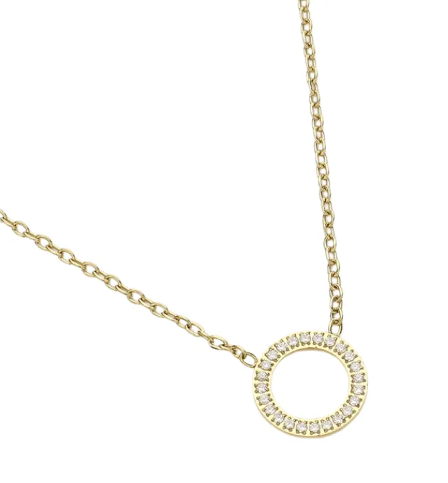 Circle Stone Necklace