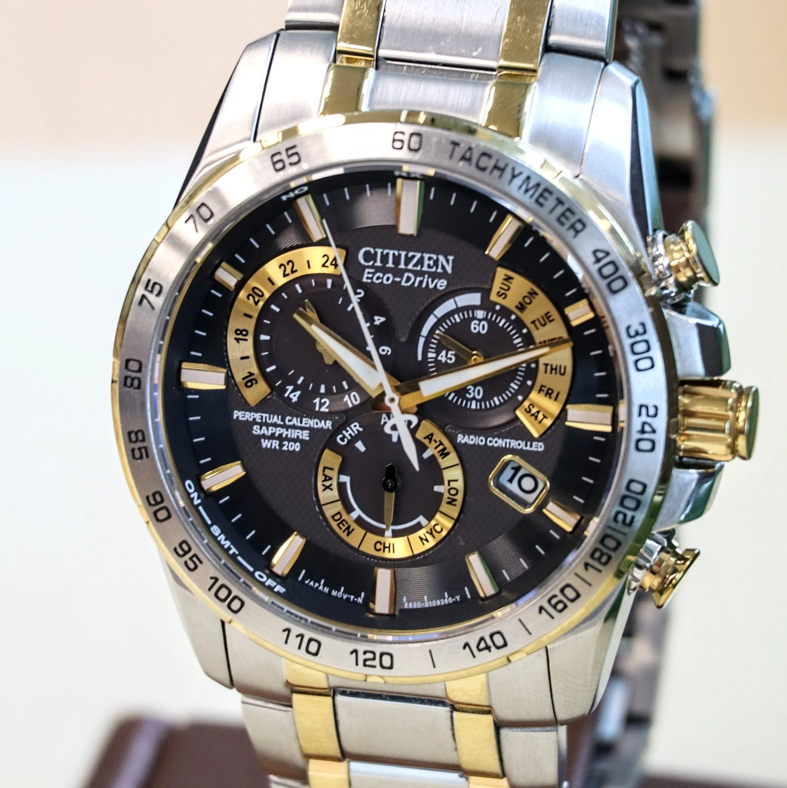 CITIZEN PCAT Watch Perpetual Calendar Ref. AT4004-52E Radio Controlled Eco-Drive Wristwatch