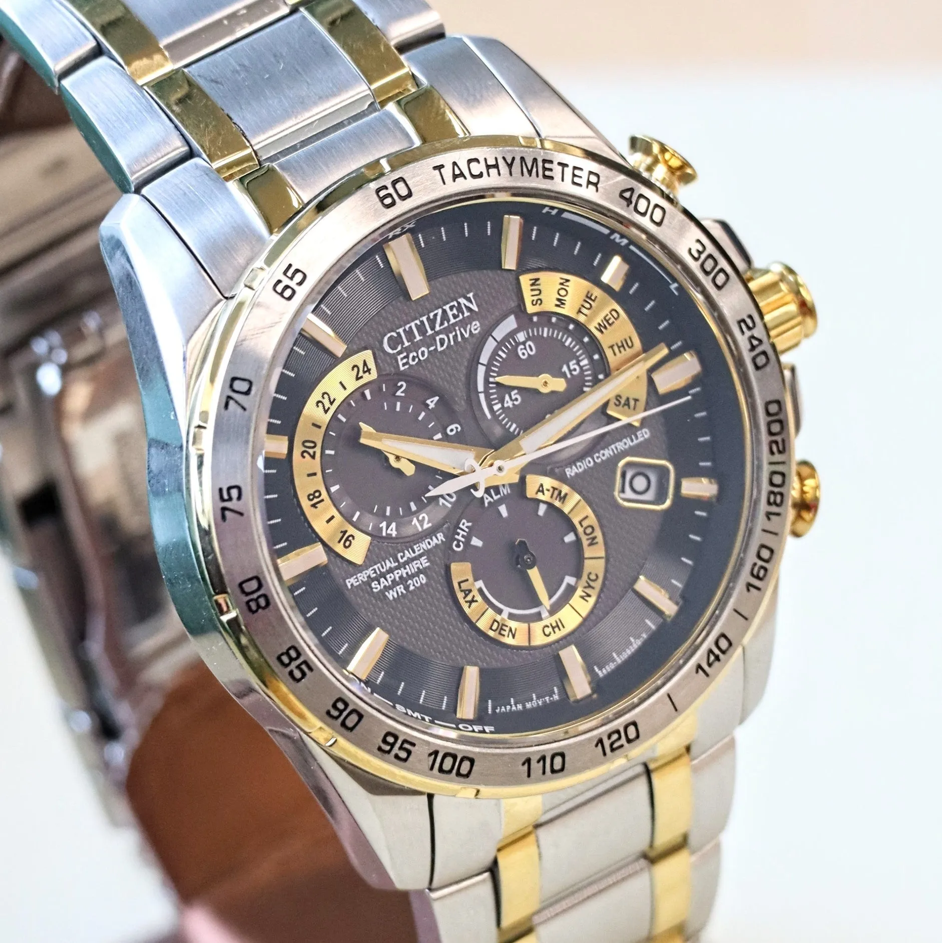 CITIZEN PCAT Watch Perpetual Calendar Ref. AT4004-52E Radio Controlled Eco-Drive Wristwatch