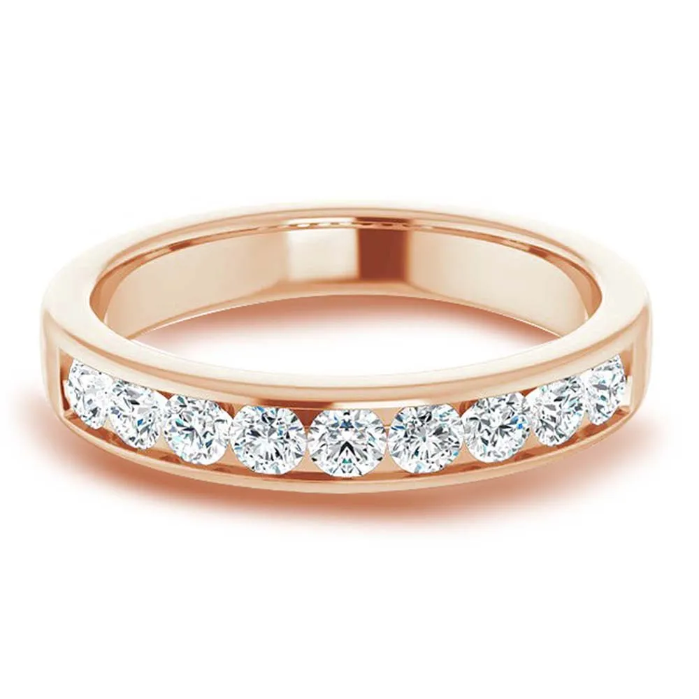 Classic 1.0 ctw Channel Set Round Diamond Men's Band