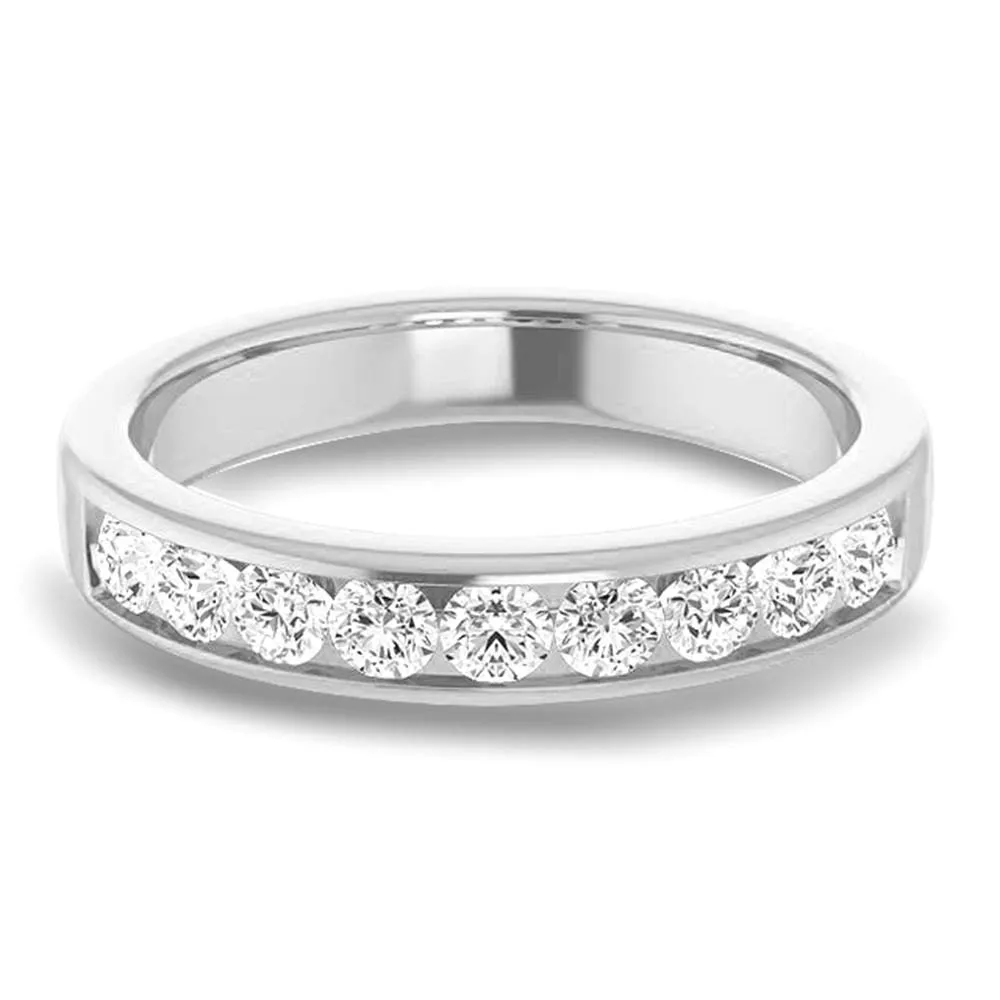 Classic 1.0 ctw Channel Set Round Diamond Men's Band