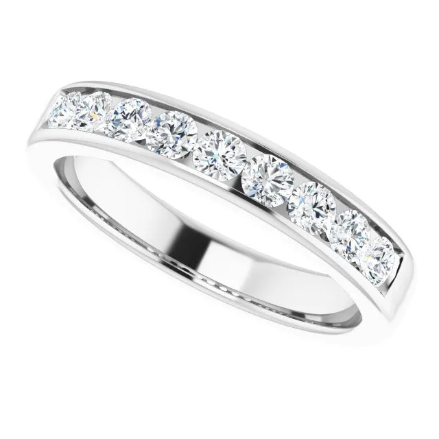 Classic 1.0 ctw Channel Set Round Diamond Men's Band