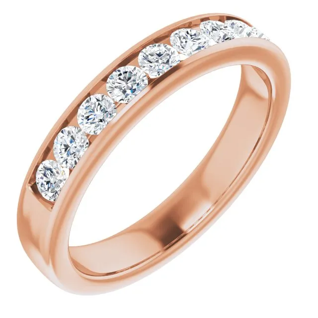 Classic 1.0 ctw Channel Set Round Diamond Men's Band