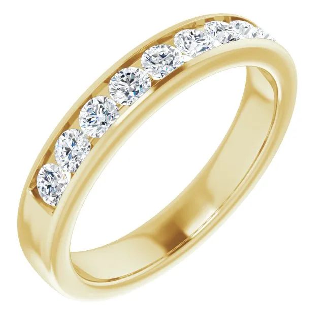 Classic 1.0 ctw Channel Set Round Diamond Men's Band