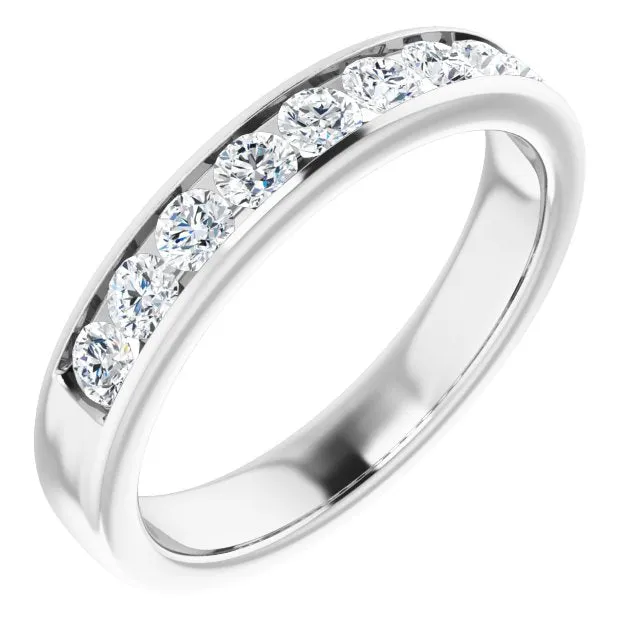 Classic 1.0 ctw Channel Set Round Diamond Men's Band