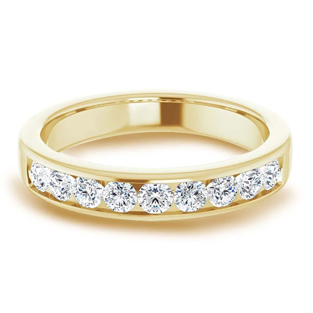 Classic 1.0 ctw Channel Set Round Diamond Men's Band