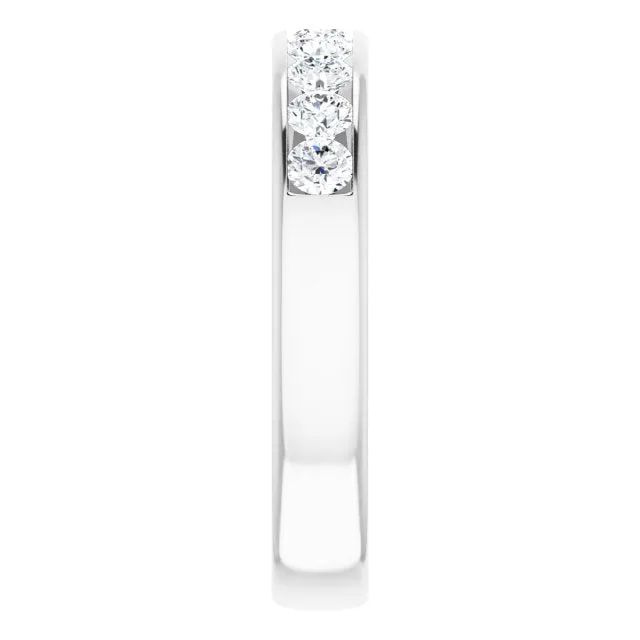 Classic 1.0 ctw Channel Set Round Diamond Men's Band