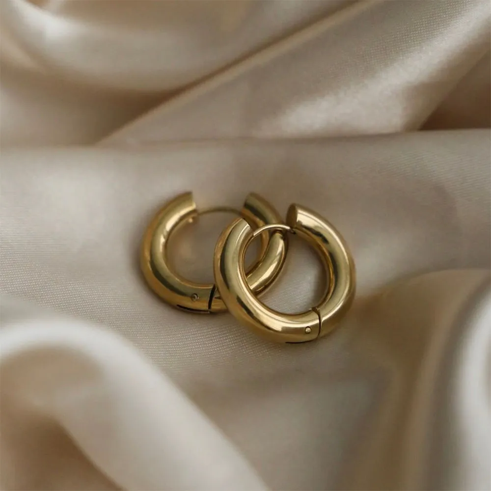 Classic Stainless Steel Ear Buckle for Women