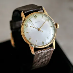 Classic TIMEX Watch Shock Resistant Manual Wind 32mm Vintage Wristwatch
