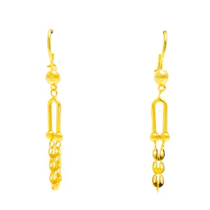 Classy Chic 21k Gold Hanging Earrings