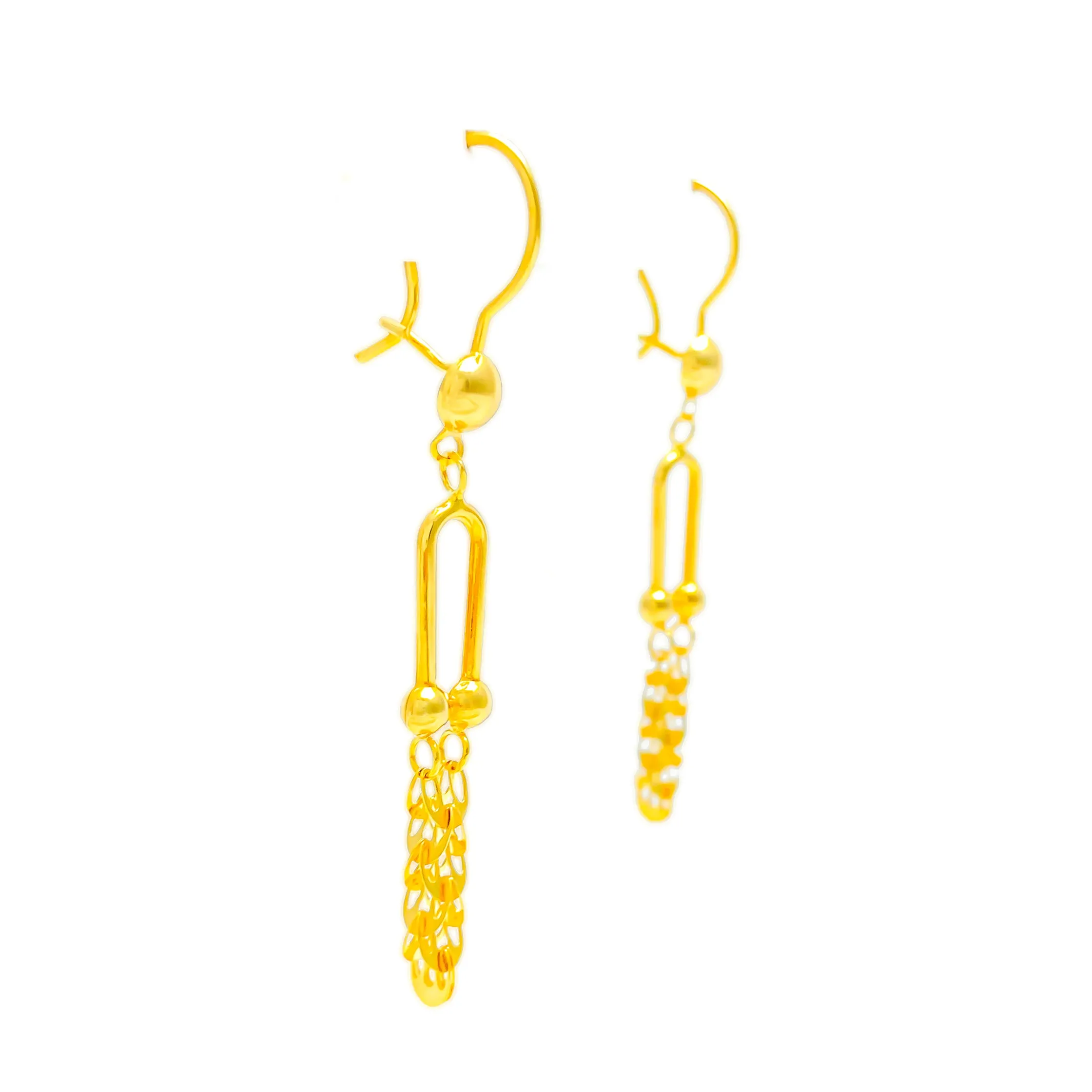 Classy Chic 21k Gold Hanging Earrings