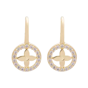 Clover CZ French Clip Earrings