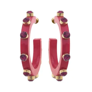 Color Crush Hoops Fuchsia