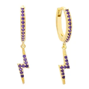 Colored Lightning Huggie Earring
